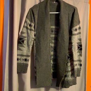 Patterned Open Cardigan